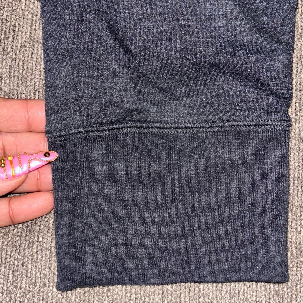 PINK Victoria’s Secret Lace-Up Joggers Dark Gray Sweatpants Cozy Lounge XL - Picture 5 of 5